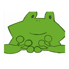 Illustrain Frog Animals Green Face Smile Double Sided Flano Blanket (mini)  by Mariart