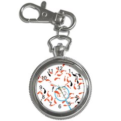 Illustrain Goldfish Fish Swim Pool Key Chain Watches