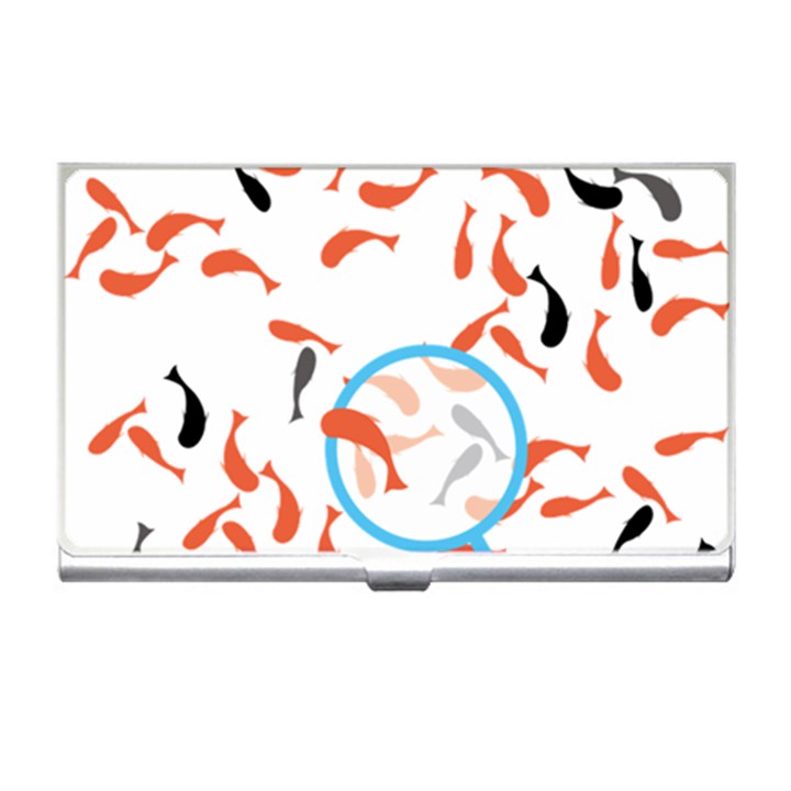 Illustrain Goldfish Fish Swim Pool Business Card Holders