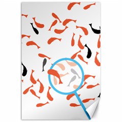 Illustrain Goldfish Fish Swim Pool Canvas 24  X 36  by Mariart