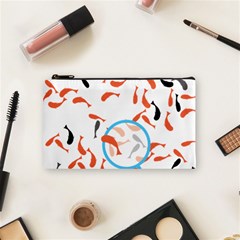 Illustrain Goldfish Fish Swim Pool Cosmetic Bag (small)  by Mariart