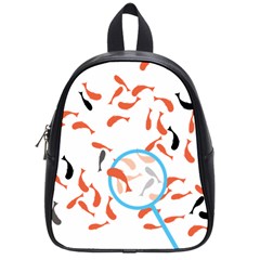 Illustrain Goldfish Fish Swim Pool School Bags (small) 