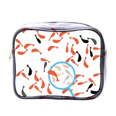 Illustrain Goldfish Fish Swim Pool Mini Toiletries Bags by Mariart