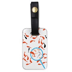 Illustrain Goldfish Fish Swim Pool Luggage Tags (one Side) 