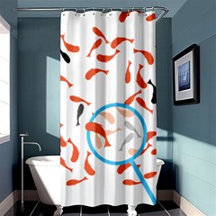 Illustrain Goldfish Fish Swim Pool Shower Curtain 36  X 72  (stall)  by Mariart