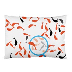 Illustrain Goldfish Fish Swim Pool Pillow Case (two Sides) by Mariart