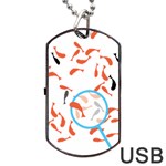 Illustrain Goldfish Fish Swim Pool Dog Tag USB Flash (Two Sides) Front