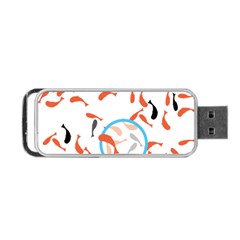 Illustrain Goldfish Fish Swim Pool Portable Usb Flash (one Side) by Mariart