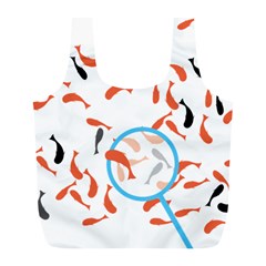 Illustrain Goldfish Fish Swim Pool Full Print Recycle Bags (l) 