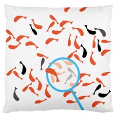 Illustrain Goldfish Fish Swim Pool Standard Flano Cushion Case (one Side)