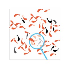 Illustrain Goldfish Fish Swim Pool Small Satin Scarf (square)