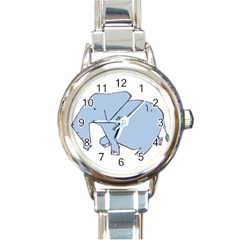 Illustrain Elephant Animals Round Italian Charm Watch