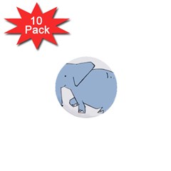 Illustrain Elephant Animals 1  Mini Buttons (10 Pack)  by Mariart