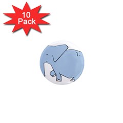 Illustrain Elephant Animals 1  Mini Magnet (10 Pack)  by Mariart