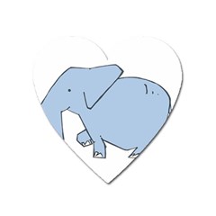 Illustrain Elephant Animals Heart Magnet by Mariart