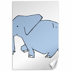 Illustrain Elephant Animals Canvas 24  X 36  by Mariart