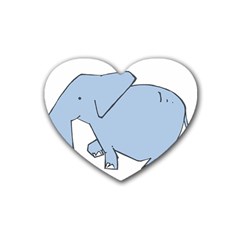 Illustrain Elephant Animals Heart Coaster (4 Pack) 