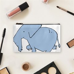 Illustrain Elephant Animals Cosmetic Bag (small)  by Mariart