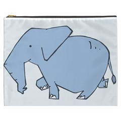 Illustrain Elephant Animals Cosmetic Bag (xxxl)  by Mariart