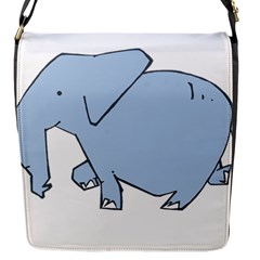 Illustrain Elephant Animals Flap Messenger Bag (s) by Mariart