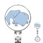 Illustrain Elephant Animals Stainless Steel Nurses Watch Front