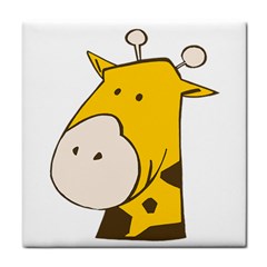 Illustrain Giraffe Face Animals Tile Coasters