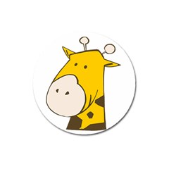 Illustrain Giraffe Face Animals Magnet 3  (round)