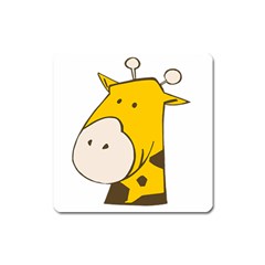 Illustrain Giraffe Face Animals Square Magnet