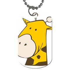 Illustrain Giraffe Face Animals Dog Tag (one Side) by Mariart