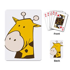 Illustrain Giraffe Face Animals Playing Card by Mariart