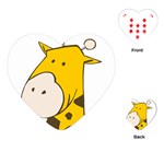 Illustrain Giraffe Face Animals Playing Cards (Heart)  Front