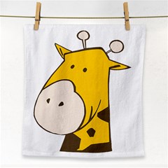 Illustrain Giraffe Face Animals Face Towel by Mariart