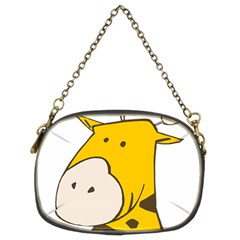 Illustrain Giraffe Face Animals Chain Purses (two Sides) 