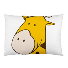 Illustrain Giraffe Face Animals Pillow Case by Mariart