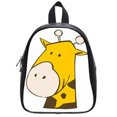 Illustrain Giraffe Face Animals School Bags (small)  by Mariart