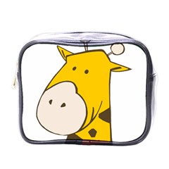 Illustrain Giraffe Face Animals Mini Toiletries Bags by Mariart