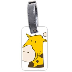 Illustrain Giraffe Face Animals Luggage Tags (one Side)  by Mariart