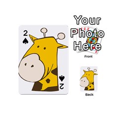 Illustrain Giraffe Face Animals Playing Cards 54 (mini)  by Mariart