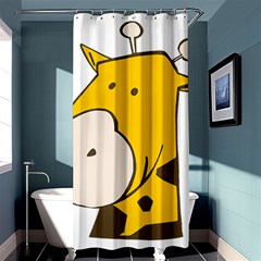 Illustrain Giraffe Face Animals Shower Curtain 36  X 72  (stall)  by Mariart