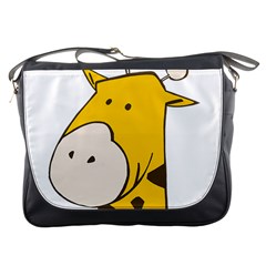 Illustrain Giraffe Face Animals Messenger Bags by Mariart