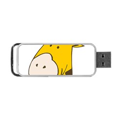 Illustrain Giraffe Face Animals Portable Usb Flash (one Side) by Mariart