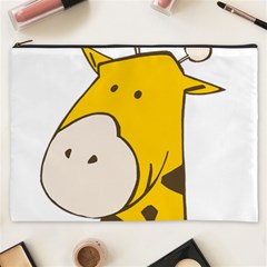 Illustrain Giraffe Face Animals Cosmetic Bag (xxxl)  by Mariart