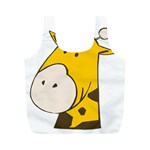 Illustrain Giraffe Face Animals Full Print Recycle Bags (M)  Front