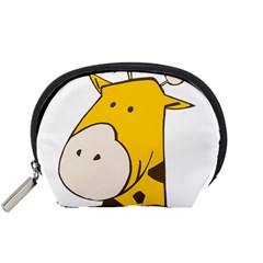 Illustrain Giraffe Face Animals Accessory Pouches (small) 