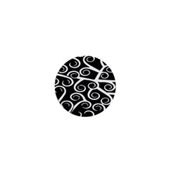 Koru Vector Background Black 1  Mini Buttons by Mariart