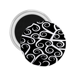 Koru Vector Background Black 2 25  Magnets by Mariart