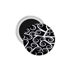 Koru Vector Background Black 1 75  Magnets by Mariart