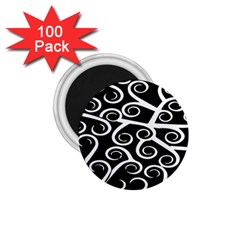 Koru Vector Background Black 1 75  Magnets (100 Pack)  by Mariart