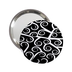 Koru Vector Background Black 2 25  Handbag Mirrors