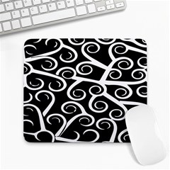 Koru Vector Background Black Large Mousepads